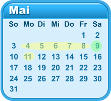 Mai So Mo Di Mi Do Fr Sa 1 2 3 4 5 6 7 8 9 10 11 12 13 14 15 16 17 18 19 20 21 22 23 24 25 26 27 28 29 30 31